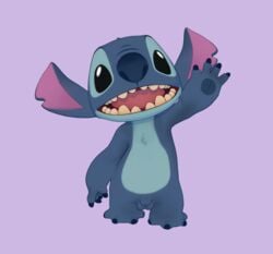 1boy 3_fingers 3d 4_toes alien animal_genitalia balls blue_fur disney experiment_(species) feral fully_sheathed fur lilo_and_stitch male male_only mammal nude open_mouth sheath skuddbutt solo standing stitch teeth toes tongue