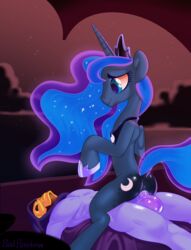 anus ass badrainbow balls bed breasts equine female friendship_is_magic hair hi_res horn horse long_hair male mammal my_little_pony nude oily penis pony ponytail princess_luna_(mlp) pussy skeletor smile unicorn