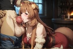 1girls ai_generated animal_ears animal_genitalia animal_penis anthro anthro_on_human bangs big_ass big_balls big_breasts big_butt big_penis blowjob brown_hair chest_tattoo claws cleavage creamhorseai cum cum_in_mouth cum_in_throat cum_inside curvy curvy_figure deepthroat fellatio female fur furry high_resolution highres holding_head huge_ass huge_balls huge_breasts huge_cock hyper_balls long_hair male male/female mature_female milf mommy mommy_kink oral oral_sex racoon_ears racoon_girl racoon_tail raphtalia red_eyes seductive smile tail testicles the_rising_of_the_shield_hero thick_thighs thin_waist throat_bulge throat_fuck voluptuous voluptuous_female werewolf wide_hips yiff