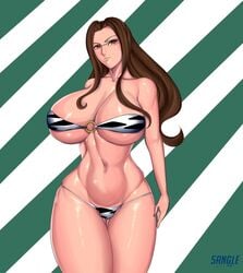 1girls 2017 5angle big_breasts bikini breasts brown_eyes brown_hair collar evergreen_(fairy_tail) eyebrows fairy_tail front_view glasses hair highres hips huge_breasts human large_breasts legs long_hair looking_at_viewer nose shiny shiny_skin solo standing stomach swimsuit thick_thighs voluptuous wide_hips