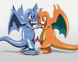 blue-eyes_white_dragon burume charizard erection frottage konami male nintendo penis pokémon_(species) pokemon pokemon_(species) sex sfbwd video_games yaoi yu-gi-oh! ぶるめ