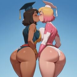 2girls aged_up agents_of_atlas ai_generated ass avengers big_ass big_breasts big_thighs blonde_female blonde_hair breasts brown-skinned_female brown_body brown_skin champions_(marvel) curvaceous curvy curvy_figure dark-skinned_female dark_skin digital_media_(artwork) female female_only gwendolyn_poole gwenpool gwenpool_(series) hips hourglass_figure huge_ass huge_breasts huge_thighs inhuman kamala_khan large_ass large_breasts large_thighs legs light-skinned_female light_skin marvel marvel_comics mature mature_female ms._marvel ms._marvel_(kamala_khan) multicolored_hair mutant mutant_(marvel) phophopho pink_hair slim_waist thick thick_hips thick_legs thick_thighs thighs voluptuous waist wide_hips young_avengers yuri