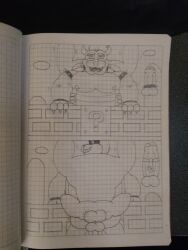 anal anal_sex anthro asinus balls big_penis bowser comic dominant dominant_male donkey donkey_kong_(character) donkey_kong_(series) duo equid equine eyebrows genitals hi_res j.o koopa male male/male male_only mammal mario_bros nintendo nipples penetration penile penile_penetration penis penis_in_ass photo_(medium) scalie traditional_media