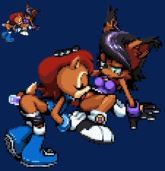 ass brown_fur chipmunk closed_eyes cunnilingus digital_media_(artwork) dildo feline female fur green_eyes hotred is_(artist) lynx mamma nicole_the_lynx oral pixel_art rodent sally_acorn servedasis sex sex_toy sonic_(series) sonic_the_hedgehog_(archie) sonic_the_hedgehog_(comics) vaginal_penetration yuri