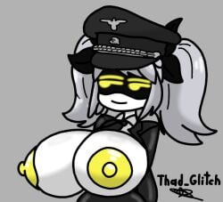 big_breasts breasts breasts_out female female_only j_(murder_drones) murder_drones nazi nazi_uniform robot tagme