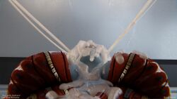 1girls 3d 3d_(artwork) 3d_model asari big_breasts big_penis blue_skin cleavage closed_eyes cum cum_drip cum_in_mouth cum_on_breasts cum_on_face cum_splatter cum_string drool drool_on_face drool_string drooling mass_effect meditating meditation orgasm rotosama samara sleep_molestation sleeping