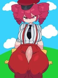 1boy 1girls 2d 2d_(artwork) absurd_res big_breasts big_thighs blouse blush blush_lines breasts clothed clothed_female clothed_female_nude_male clothing commission commissioner_upload crop_top curvaceous curvy curvy_female curvy_figure disembodied_limb disembodied_penis drill_hair duo eye_contact eyelashes fat_breasts fat_thighs female fully_clothed gloves hat high-waist_pants high_waisted_pants highres hourglass_figure huge_breasts huge_thighs kasane_teto kasane_teto_(sv) key_boy large_breasts large_thighs looking_at_penis looking_at_viewer looking_down male male_pov massive_thighs mesmerizer_(vocaloid) mesmerizer_teto motion_lines mv_character necktie outercourse overhang pants penis penis_between_thighs plump plump_breasts plump_thighs pov precum red_eyes red_hair self_upload shiny_clothes shirt simple_background sitting sitting_on_lap sitting_on_penis skin_tight skin_tight_pants slim_waist smile smirk smug smug_face smug_grin straight striped_shirt suspenders synthesizer_v thick_thighs thigh_job thigh_sex thigh_sex_over_clothes thigh_squish thighs tight_clothing tight_pants tip_peeking tremble_spikes trembling uncensored utau voluptuous voluptuous_female wide_hips