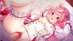 1boy 1boy1girl 1girl animated ass bed breasts breasts_out clitoris clothed clothed_sex game_cg gif hair_ribbon insertion labia laying laying_on_back laying_on_bed long_hair medium_breasts missionary_position nipples on_bed open_shirt penis pink_hair pussy pussy_lips pussy_slip pussy_slit sex shirt shortcake_(sugar_conflict) skirt straight_hair sugar_conflict_x tied_hair topless uncensored vaginal vaginal_insertion vaginal_penetration vaginal_sex