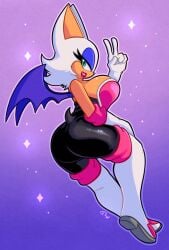 about_to_burst ass_too_big backview barely_contained barely_contained_ass barely_fits bat big_ass big_breasts bursting_butt curvy_female curvy_hips female female_only imminent_wardrobe_malfunction roboticsteve rouge_the_bat sonic_(series) sonic_adventure_2 sonic_the_hedgehog_(series) straining_clothing tight_clothes tight_clothing tight_fit tight_suit too_tight undersized_clothes undersized_clothing