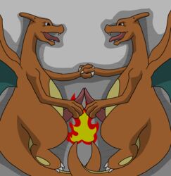 burume charizard duo erection frottage hand_holding happy male nintendo penis pokémon_(species) pokemon pokemon_(species) sex sfbwd tongue tongue_out video_games wings yaoi ぶるめ