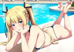 ass bikini dead_or_alive large_breasts lindaroze marie_rose pool poolside tagme