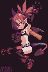 1boy 1girls 2d 2d_animation animated armpit_fetish armpit_sex armpitjob armpits arms_up cereal_lechuga cum cum_in_armpit cum_on_armpit demon demon_girl disembodied_penis disgaea etna female frown gif male pixel_animation pixel_art pointy_ears red_eyes red_hair small_breasts tail