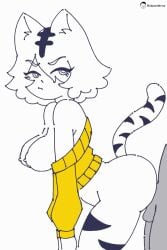 :t angry angry_expression angry_face animated anthro arms_down ass ass_waves backshots balls ballsack big_ass big_breasts big_butt blank_background bothered bottomless breasts breasts_out cum cum_inside cum_on_ass cumshot dark-skinned_male faceless_male frown frown_eyebrows frowning looking_at_partner looking_back loop male/female nipples open_mouth penetration penetration_from_behind penis plap plap_(sound) rishmimu sex side_view suzu_(rishmimu) tagme tiger_ears tiger_girl tiger_stripes tiger_tail video voider_(artist) voiderino voidovoiderino white_background white_fur white_hair yellow_sweater