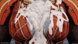 1girls 3d 3d_(artwork) 3d_model asari big_breasts blue_skin cleavage closed_eyes cum cum_drip cum_on_breasts cum_string drool drool_string drooling mass_effect meditating meditation orgasm pussy_juice pussy_juice_drip rotosama samara sleep_molestation sleeping