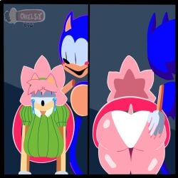 amy_rose big_ass cheelseydraw classic_amy_rose rewrite_(sonic.exe) sonic.exe_(series) sonic_the_hedgehog