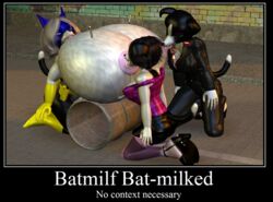 3d 3girls anthro batmilf body_modification breast_expansion breastfeeding daughter deedonis family female furry heroine humiliation hyper hyper_breasts incest lactation milf milk mother_and_daughter needle superheroine syringe text voluptuous yuri