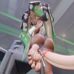 3d cum foot_fetish marina_(splatoon) splatoon surprised tagme twintails3d