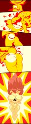 1girls ass big_breasts blonde_hair bomb bomb_fuse boom-bun boom-bun_(comic) bottomless bottomless_female breast_expansion breasts butt_expansion cartoon clothes_torn comic fangs female female_focus female_only hourglass_figure magical_girl_transformation naked naked_female nude nude_female rabbit_ears rabbit_girl rabbit_tail torn_clothes transformation transformation_sequence white_fur xierra099