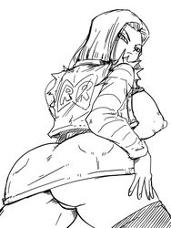 1girls alternate_version_available android_18 blonde blonde_female blonde_hair blonde_hair_female blue_eyes blue_eyes_female cameltoe cleavage curvy dragon_ball erect_nipples female gigantic_breasts huge_areolae huge_ass monochrome nekuraneko puffy_nipples short_hair short_hair_female sketch thick_hips voluptuous wide_hips yellow_hair