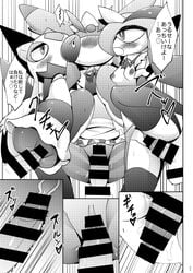 3boys 3girls anthro areolae blush breasts censor_bar censored clothing comic cum cum_in_pussy cum_inside female feral froslass hair hair_over_eye human human_on_anthro human_on_feral human_on_humanoid humanoid ikanomaru internal interspecies japanese_text kirlia legwear licking lurantis maid_hat maid_uniform male male_penetrating mammal monochrome nintendo nipples open_mouth oral penetration penis penis_lick pokémon_(species) pokemon pokemon_(species) pokemon_dppt pokemon_rse pokemon_sm pokephilia pussy pussy_juice sex straight sweat text thigh_highs tongue tongue_out uniform vaginal_penetration video_games