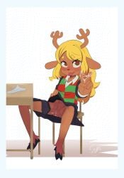 noelle holiday from deltarune by nyoronyan