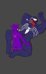 balls blush breasts dickgirl futa_on_male futanari intersex juri_han love male marvel marvel_comics marvel_vs._capcom muscles small_dom_big_sub spider-man_(series) street_fighter sweat symbiote venom venom_(marvel)