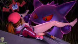 1girls 3d ambiguous_gender animated cunnilingus female female_protagonist_(pokemon_go) forced gengar ghost human interspecies leg_grab licking male male_pokemon/female_human mrbonessfm nintendo no_sound oral pokemon pokemon_go pokemon_on_female pokemon_sm pokephilia rape rotom_pokedex source_filmmaker spread_legs straight tongue tongue_out video