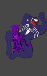 balls blush dickgirl duo futa_on_male futanari intersex juri_han love male marvel marvel_comics marvel_vs._capcom muscles small_dom_big_sub spider-man_(series) street_fighter sweat symbiote venom venom_(marvel)