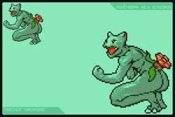 anthro female macaroni nintendo pixel_art pokémon_(species) pokemon pokemon_rgby solo venusaur