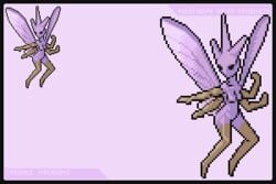 anthro female pixel_art pokemon solo venomoth