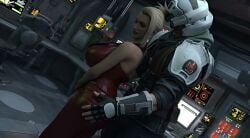 3d ai_assisted ai_generated animated big_ass big_breasts final_fantasy final_fantasy_vii final_fantasy_vii_remake hands_on_ass hands_on_hips scarlet_(ffvii) shinra_guard tagme video