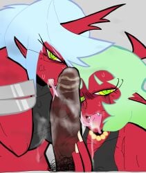 kneesocks daemon from panty & stocking with garterbelt by burntkebab