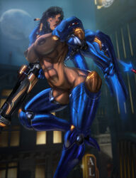 abs areolae big_breasts breasts dark-skinned_female dark_skin female female_only large_breasts muscles muscular muscular_female nipples overwatch pharah solo ultamisia