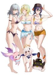 belle (summer skies) (zenless zone zero) from genshin impact