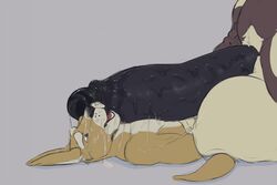 1boy 2018 ambiguous_gender anthro balls balls_growth begging big_balls big_penis big_testicles black_nose black_penis chubby duo erection foreskin fur furry growth half-erect huge_balls huge_testicles humanoid_penis hyper hyper_balls hyper_penis hyper_testicles kangaroo koorivlf larger_male long_penis male mammal marsupial messy nude open_mouth penis penis_growth pinned precum sitting size_difference sketch standing string tanuki testicles thick_penis trapped uncircumcised uncut veins wet yaoi