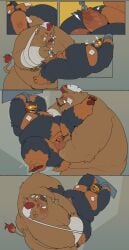 2025 4_toes 5_fingers absurd_res anthro anthro_on_anthro ass balls balls_size_difference bara belly belly_tuft big_balls big_belly big_butt big_moobs big_penis black_body black_fur black_nose black_tail bodily_fluids bottomwear bound brown_anus brown_balls brown_body brown_fur brown_glans brown_hair brown_nipples brown_nose brown_penis brown_tail canid canine canis cast chest_tuft clenched_teeth closed_eyes clothing colored comic cutaway darkened_balls darkened_genitalia darkened_penis digital_drawing_(artwork) digital_media_(artwork) domestic_dog duo electricity electronics erection faceless_character feet fingers fisting flaccid flat_colors fluffy fluffy_legs fluffy_tail foreskin frown fur genitals giving_money glans glistening glistening_genitalia glistening_nipples glistening_penis gloves grin group hair hands_tied handwear heart_symbol hi_res holding_object holding_phone hooves humanoid_genitalia humanoid_penis imminent_sex kemono larger_male long_hair looking_at_another lying male male/male mammal mohawk money_bag moobs mostly_nude multicolored_body multicolored_fur multicolored_penis musclegut muscular navel nipple_piercing nipples object_in_urethra obscured_penetration on_back on_front overweight overweight_anthro overweight_male pants partially_retracted_foreskin pasties pawpads paws penetration penile penile_penetration penis penis_size_difference phone piercing quanjiang recording red_pawpads red_penis retracted_foreskin shaded sitting size_difference smaller_anthro smaller_male smile snout sounding_rod standing suid suine superhero_dog_(quanjiang) sus_(pig) sweat sweaty_belly sweaty_body sweaty_butt sweaty_face sweaty_head sweaty_legs sweaty_moobs sweaty_thighs tail tail_tuft tan_body tan_fur teeth thick_thighs toes toothy_grin trio tuft tusks two_frame_image two_panel_image two_tone_body two_tone_fur two_tone_penis two_tone_tail uncircumcised urethral urethral_penetration visor visor_only wild_boar wounded yaoi yellow_visor