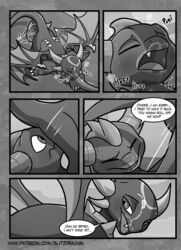 anus blitzdrachin claws comic cum cum_on_face cumshot cynder dragon ejaculation female feral greyscale horn male monochrome orgasm patreon paws perspective scalie skylanders skylanders_academy spyro spyro_the_dragon straight tongue video_games wings