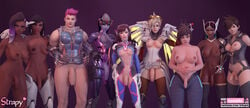 3d 9girls alternate_costume areola areolae armor asian bare_shoulders big_breasts big_penis black_hair blender breasts brown_hair casual d.va dark-skinned_futanari dark_skin dickgirl egyptian exposed exposed_torso flaccid front_view functionally_nude futa futa_only futanari hair hair_bun hands headset human indian intersex jackal_pharah latina legs legwear lips lipstick long_hair medium_breasts mei_(overwatch) mercy mostly_nude multicolored_hair multiple_girls nail_polish nipples overwatch pale_skin penis penis_size_difference pharah pink_hair pink_nails purple_eyes purple_hair purple_lipstick purple_skin rose_tracer shiny shiny_skin short_hair small_breasts small_penis small_penis_futa sombra standing strapy symmetra tracer widowmaker zarya