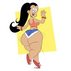 big_ass bottom_heavy carlota_casagrande dark_skin dat_ass huge_ass straight_hair tagme the_casagrandes the_loud_house wappah