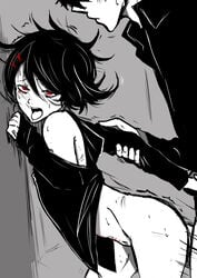 ahe_gao anal_sex femboy flat_colors juuzou_suzuya kaneki_ken limited_palette mark_gavatino near_monochrome partially_colored sex soft_color tokyo_ghoul trap