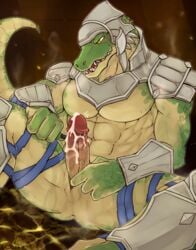 armor bk_mita crocodile crocodilian crocodylid league_of_legends lizard lizardman male muscular renekton reptile scalie solo