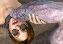 3d balls big_balls bound bound_neck brown-tinted_eyewear eyelashes female glasses green_eyes hand_on_penis handjob hanging_balls helpless holding_penis huge_cock imminent_oral immobile lara_croft lara_croft_(classic) lips long_nails looking_at_penis looking_over_eyewear looking_over_glasses looking_over_sunglasses male_pubic_hair monster monster_cock nail_polish no_pubes penis penis_awe penis_grab penis_grasp pink_lips restrained round_glasses rugged_penis shackled shaved stationary_restraints stray_pubic_hair sunglasses thick_lips thick_penis throat_swabbing tinted_eyewear tomb_raider unseen_male_face vein veiny_penis vgbabes3d worried