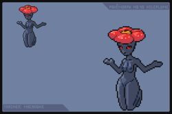 anthro female pixel_art pokemon solo vileplume