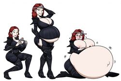 belly big_belly breasts clothing female growth huge_belly inflation pregnant ready_to_pop red_hair riddleaugust sequence