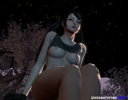 3d animated black_hair brown_eyes female gloves lynn_(vindictus) sitting solo twintails unidentifiedsfm vindictus