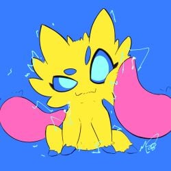 bodily_fluids cum disembodied_penis electricity electrostimulation female feral generation_5_pokemon genital_fluids genitals group hi_res joltik looking_at_viewer male male/female muzzzzz nintendo penis pokemon pokemon_(species) precum size_difference smug_face trio vulva