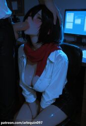 mikasa ackerman from attack on titan by arlequin097