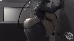 3d 3d_animation 3d_model alligator alligator_tail alligatorid alligatorid_humanoid animated anthro big_belly big_breasts big_butt holding_up hose_in_butt huge_ass huge_belly huge_breasts inflation on_stomach pressed_against shower tagme turuptis video water_inflation weighed_down