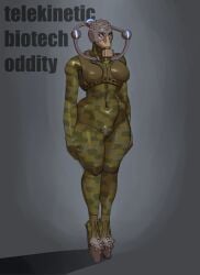 1girls alien alien_girl alien_humanoid armour belly_button big_breasts big_thighs breast_armor breasts bump bumpy_skin camo camo_print camouflage curvy english english_text exposed exposed_pussy exposed_vagina female gas_mask gray_background green_skin grey_skin hands_at_side high_heels hips humanoid lava_(artist) natural_heels natural_high_heels original_character pussy red_eyes science_experiment science_fiction sole_female solo_female standing thighs tubes vagina voluptuous weird what_has_science_done