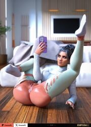 1girls 2025 3d 3d_(artwork) 4k adult alternate_version_available big_ass big_breasts big_butt black_hair breasts brown_hair brunette_hair bubble_ass bubble_butt busty casual casual_clothes casual_exposure continuation cyberpunk_(series) cyberpunk_2077 dark-skinned_female dark_hair digital_media_(artwork) empusaau fanart female female_focus hair hd hi_res high_resolution highres hips lips panam_palmer pussy ripped_clothing ripped_pants selfie selfie_pose tagme uncensored watermark